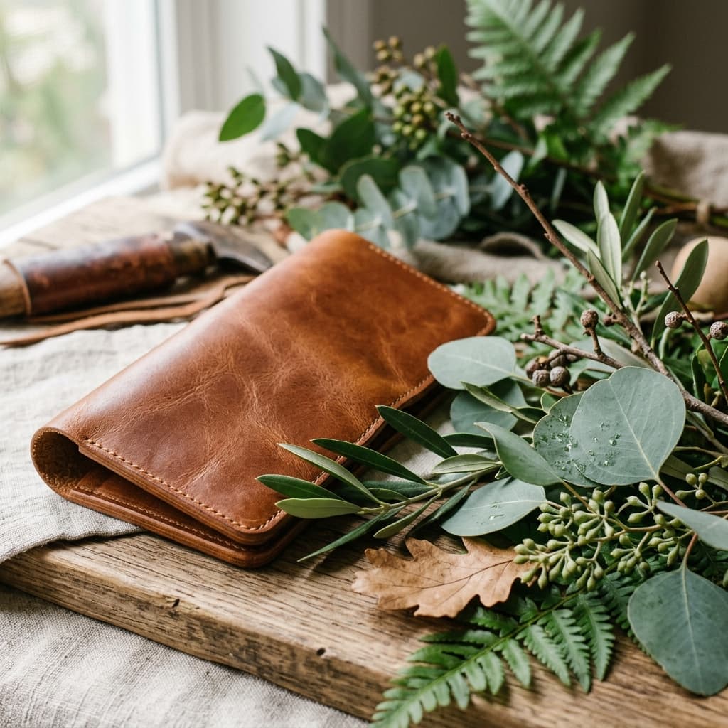Sustainable vegetable tanned leather